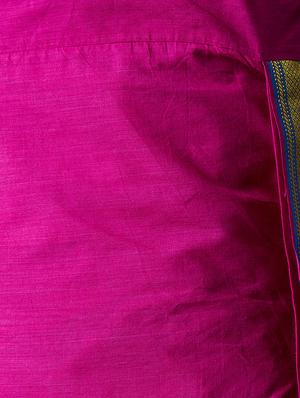 white and pink cotton dhoti kurta set - 15416027 - Standard Image - 5
