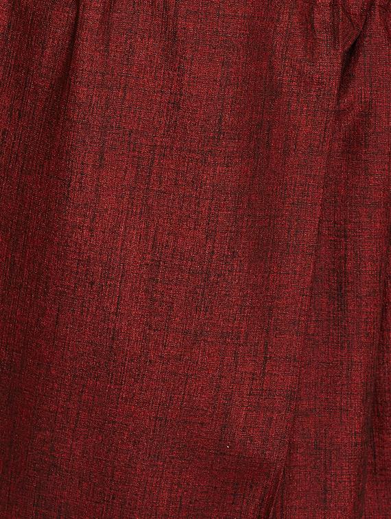 maroon cotton pathani set - 15416093 - Zoom Image - 5