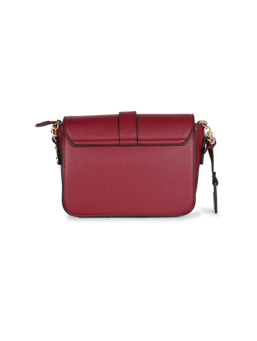 maroon leatherette (pu) regular sling bag - 15416111 - Zoom Image - 2