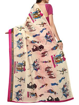 Conversational bhagalpuri saree with blouse - 15416447 - Standard Image - 2
