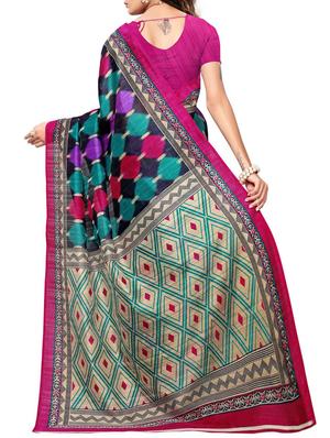 Geometrical Bhagalpuri Saree with blouse - 15416464 - Standard Image - 2