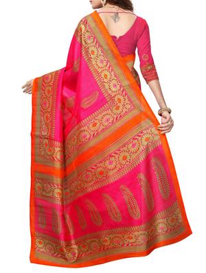 Paisley bhagalpuri saree with blouse - 15416477 - Standard Image - 2