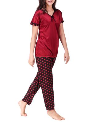 polka dotted nightwear pajama set - 15416593 - Standard Image - 2