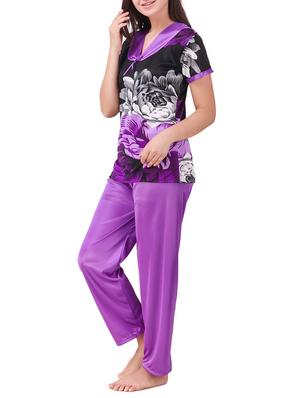 floral nightwear pajama set - 15416602 - Standard Image - 2