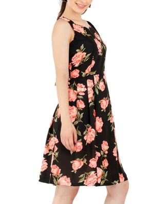 floral fit and flare dress - 15416621 - Standard Image - 2
