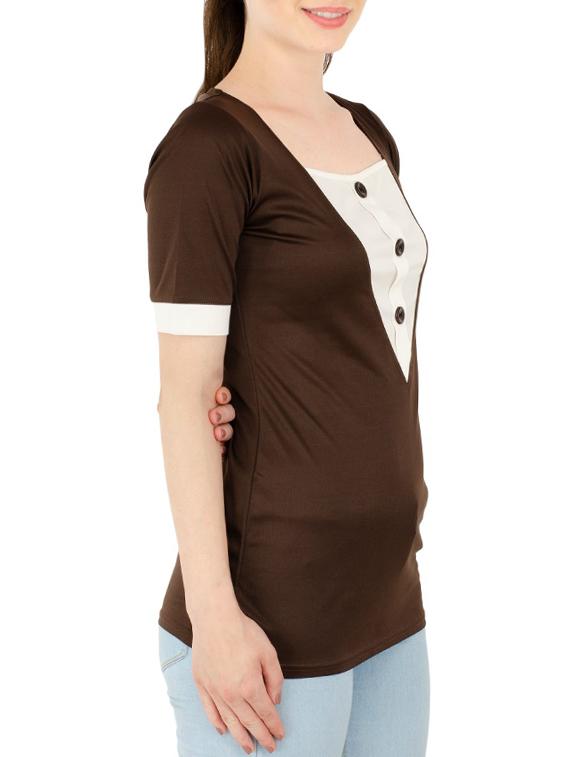 button detail panel detail neckline top - 15416629 - Zoom Image - 2