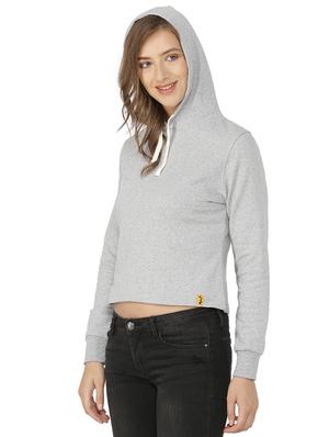 hooded cropped sweatshirt - 15416648 - Standard Image - 2