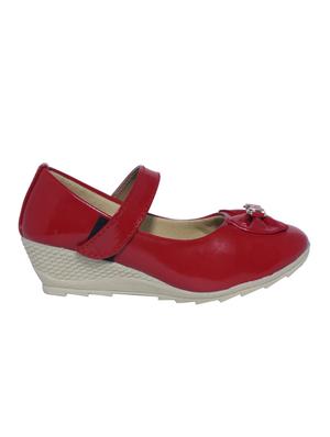 red leatherette heel wedges - 15416697 - Standard Image - 2