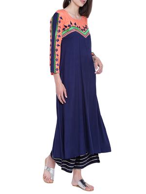 A-line embroidered Kurta - 15416716 - Standard Image - 2