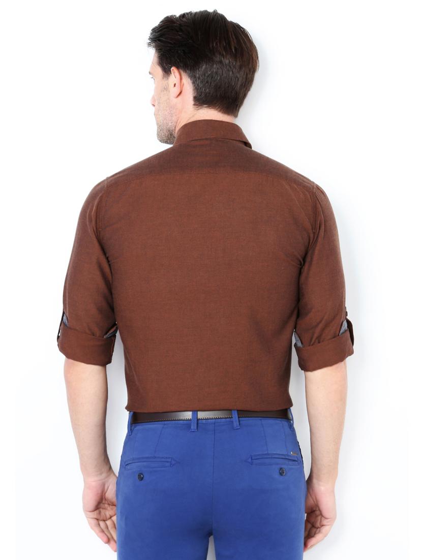 brown cotton casual shirt - 15417062 - Zoom Image - 2