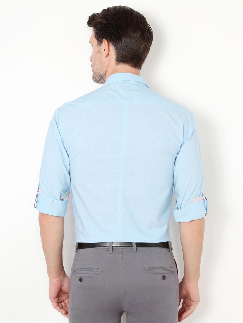 blue cotton casual shirt - 15417065 - Zoom Image - 2