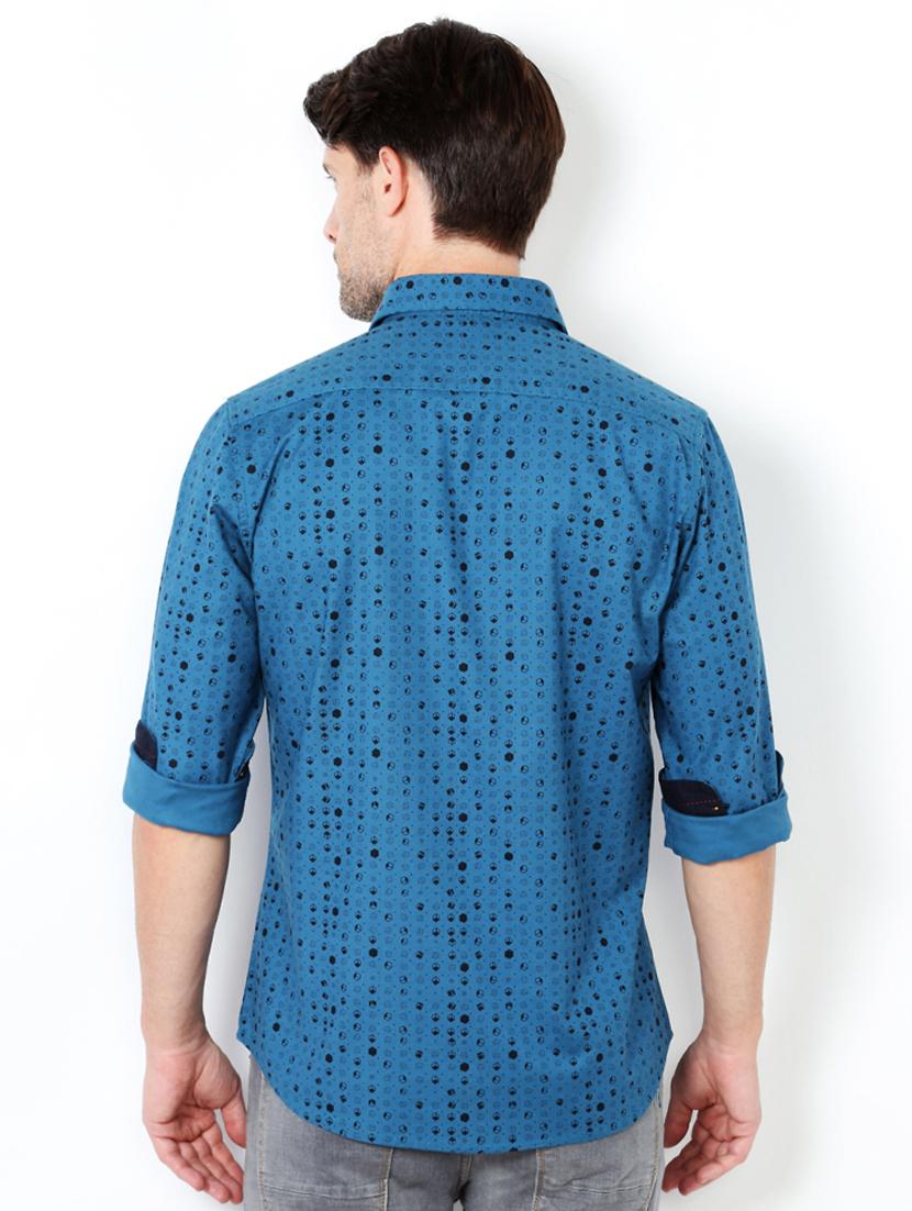 blue cotton casual shirt - 15417066 - Zoom Image - 2