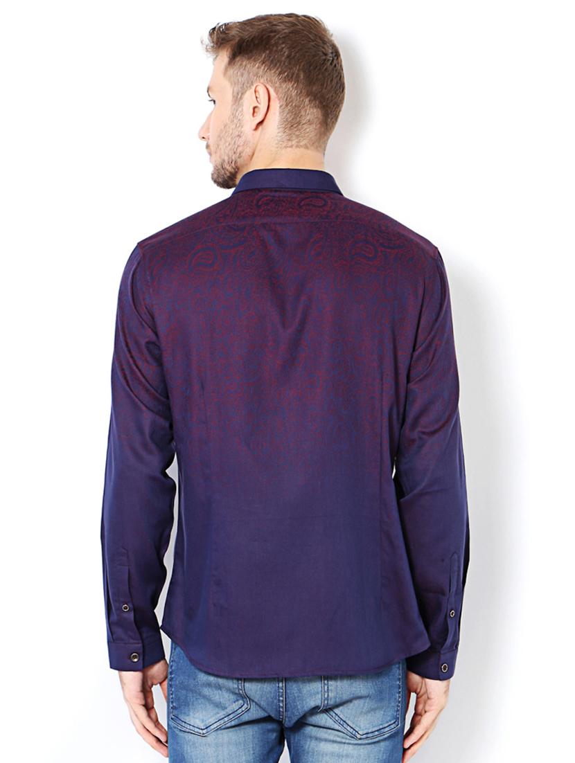 purple cotton casual shirt - 15417071 - Zoom Image - 2