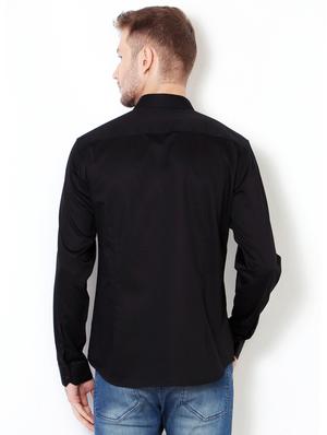 black cotton casual shirt - 15417075 - Standard Image - 2