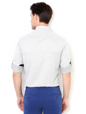 grey cotton casual shirt - 15417080 - Standard Image - 2