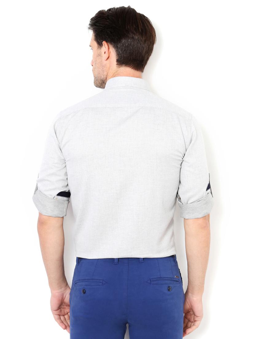 grey cotton casual shirt - 15417080 - Zoom Image - 2