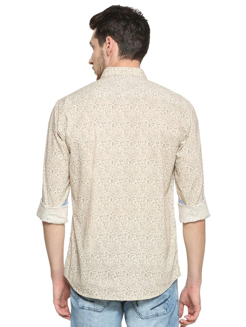 beige cotton casual shirt - 15417095 - Zoom Image - 2