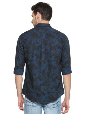 blue cotton casual shirt - 15417096 - Standard Image - 2
