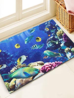 1 Pc Velvet finish Anti skid Doormat - 15417171 - Standard Image - 2