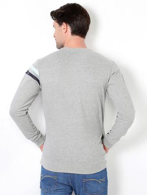 grey cotton striped t-shirt - 15417189 - Standard Image - 2