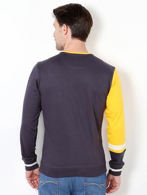 navy blue cotton cut & sew tshirt - 15417190 - Standard Image - 2