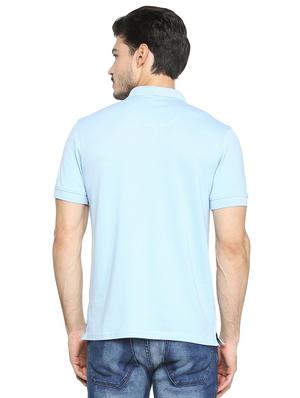blue cotton blend polo t-shirt - 15417199 - Standard Image - 2