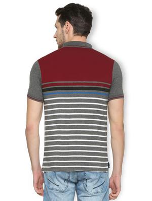 grey cotton blend polo t-shirt - 15417217 - Standard Image - 2