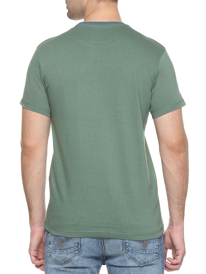 green cotton pocket t-shirt - 15417218 - Zoom Image - 2
