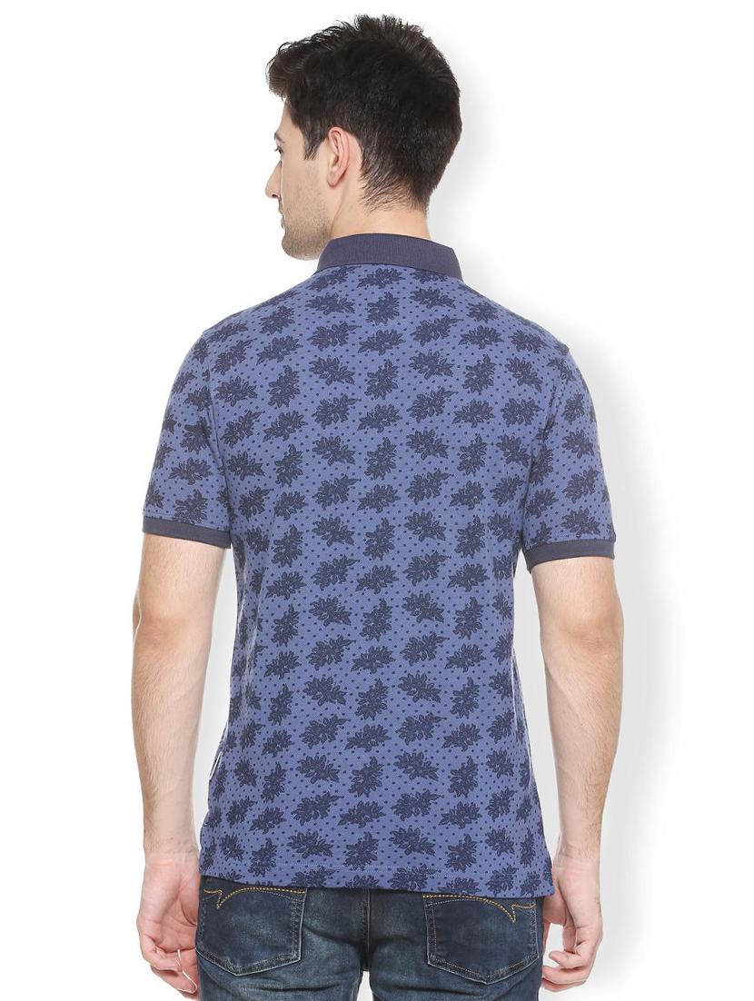 blue cotton all over print t-shirt - 15417224 - Zoom Image - 2