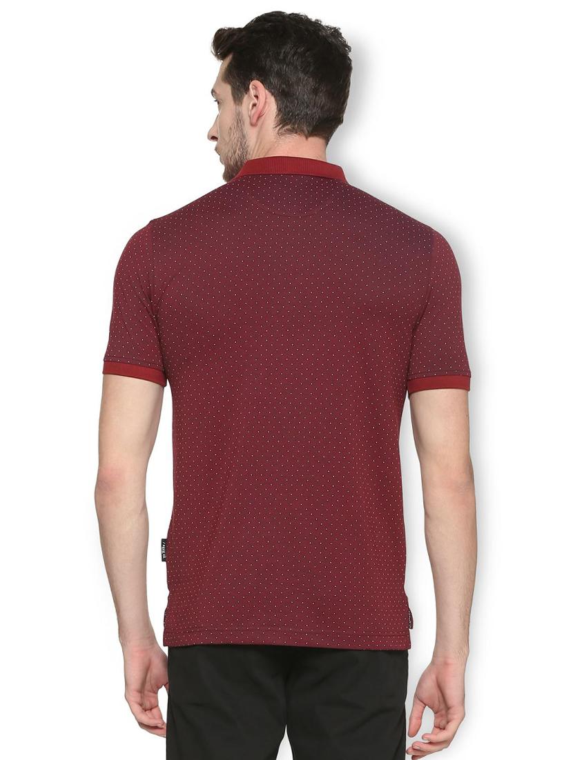 maroon cotton blend pocket t-shirt - 15417233 - Zoom Image - 2