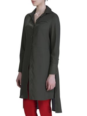 button down high low tunic - 15417275 - Standard Image - 2