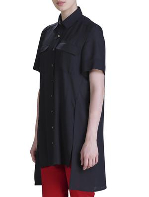black polyester shirt tunic - 15417276 - Standard Image - 2