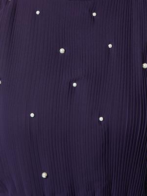 pearl embellished asymmetric dress - 15417291 - Standard Image - 5