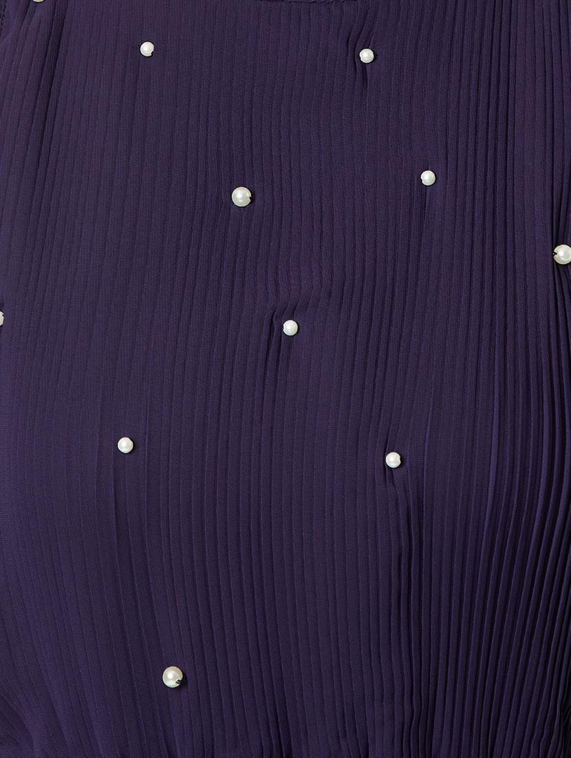 pearl embellished asymmetric dress - 15417291 - Zoom Image - 5