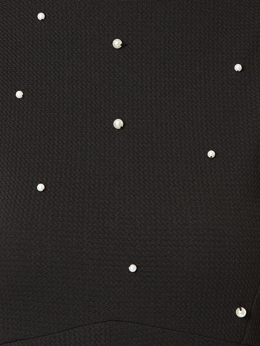 pearl embellished front slit dress - 15417292 - Zoom Image - 5
