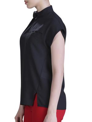 cap sleeve knotted neck top - 15417374 - Standard Image - 2