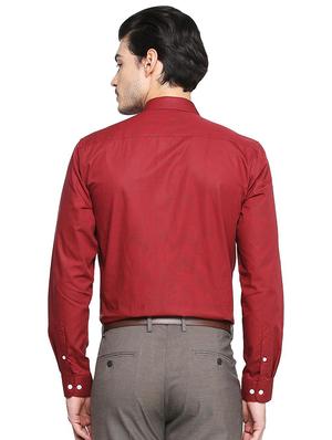 red cotton formal shirt - 15417416 - Standard Image - 2