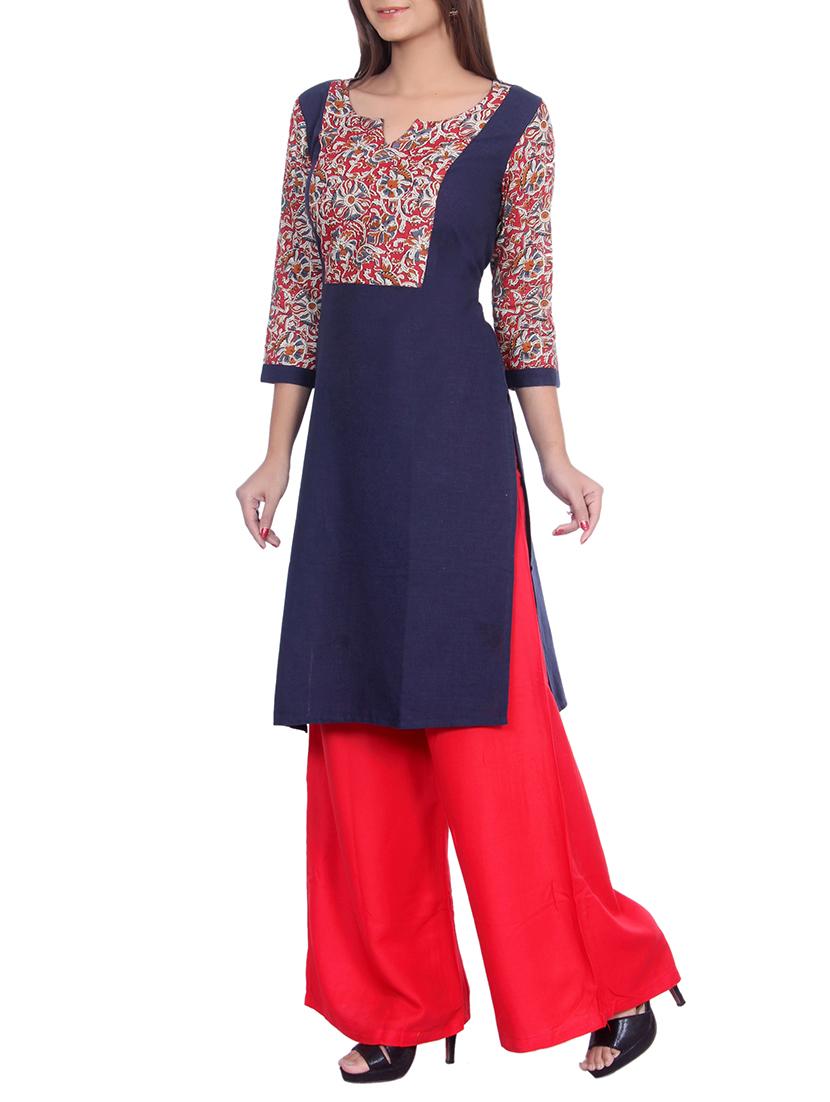 straight printed kurta - 15417433 - Zoom Image - 2
