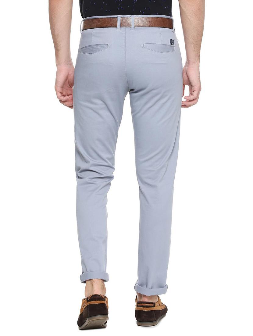 grey cotton blend chinos casual trouser - 15417466 - Zoom Image - 2