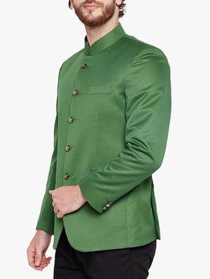 green cotton casual blazer - 15417717 - Standard Image - 2