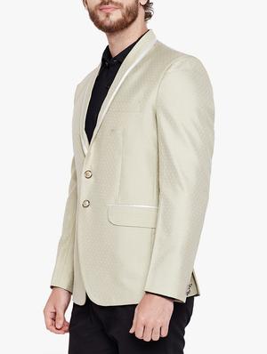 beige cotton blend casual blazer - 15417731 - Standard Image - 2