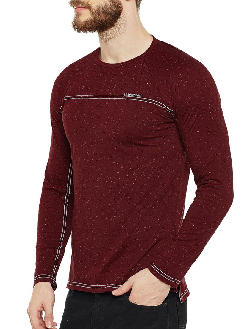 maroon cotton raglan t-shirt - 15417864 - Zoom Image - 2