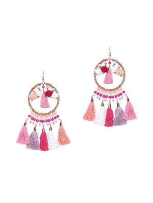 multi colored metal drop earring - 15417997 - Standard Image - 2