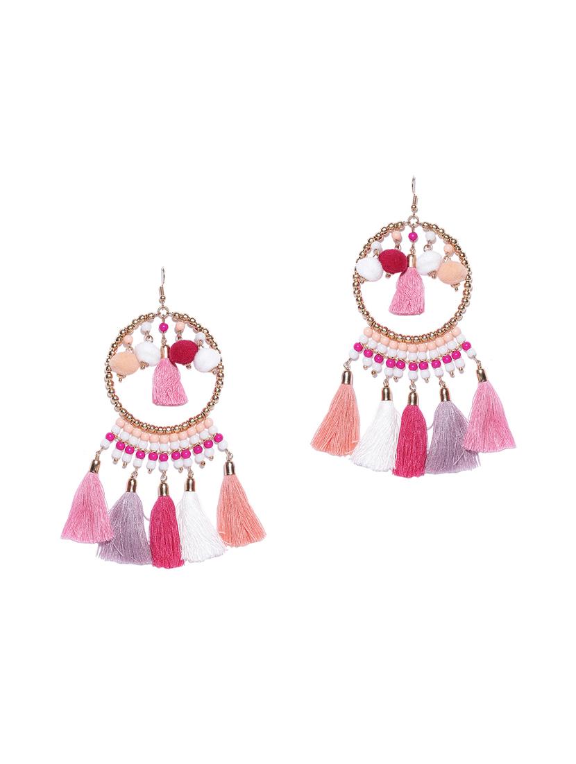 multi colored metal drop earring - 15417997 - Zoom Image - 2