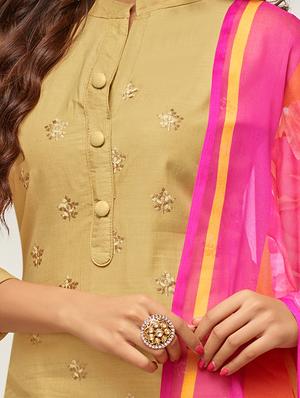 embroidered unstitched palazzo suits - 15418044 - Standard Image - 2