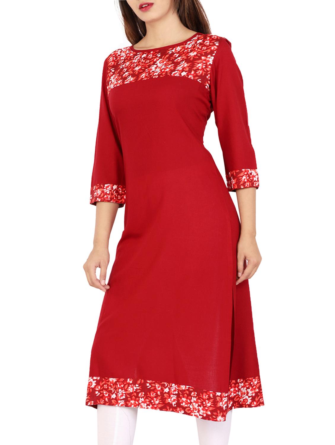 straight printed kurta - 15418137 - Zoom Image - 2