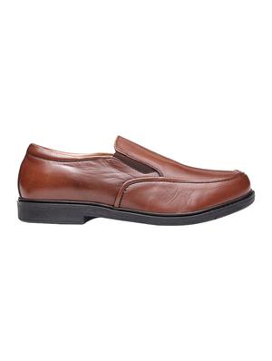 tan Leather formal slip ons - 15418202 - Standard Image - 2
