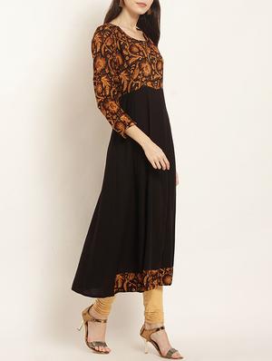 flared printed kurta - 15418423 - Standard Image - 2