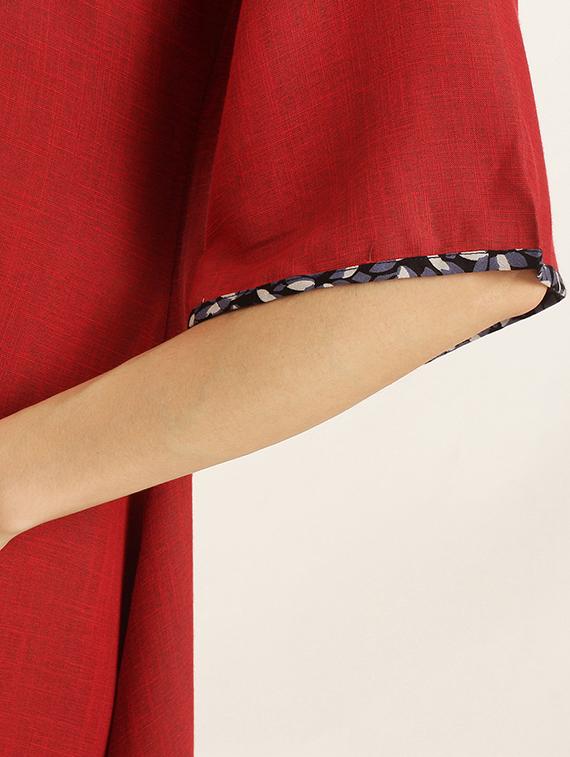 Asymmetric piping kurta - 15418424 - Zoom Image - 5
