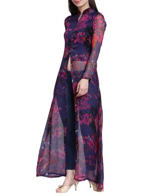 front slit floral tunic - 15418483 - Standard Image - 2
